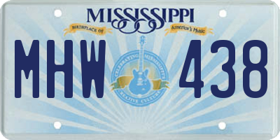 MS license plate MHW438