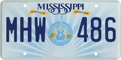 MS license plate MHW486