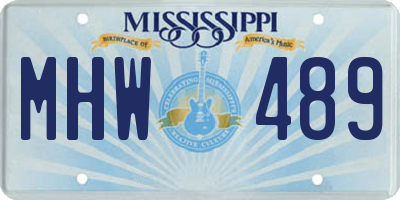 MS license plate MHW489