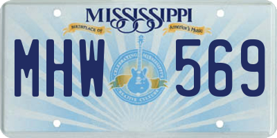 MS license plate MHW569