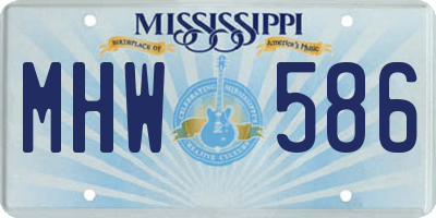 MS license plate MHW586