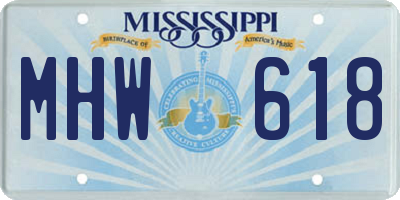 MS license plate MHW618