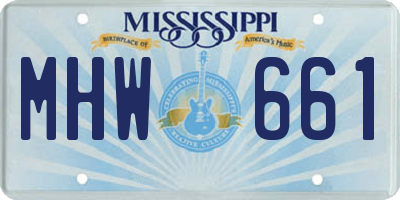 MS license plate MHW661
