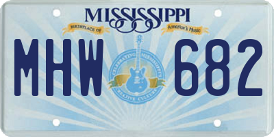 MS license plate MHW682