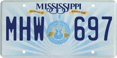 MS license plate MHW697