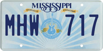 MS license plate MHW717