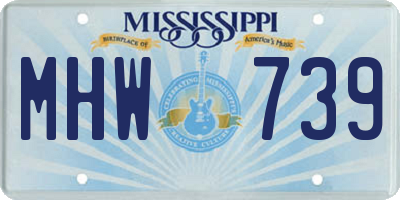 MS license plate MHW739