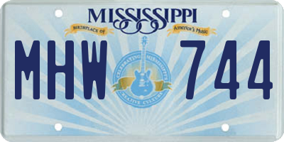 MS license plate MHW744