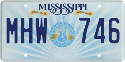MS license plate MHW746