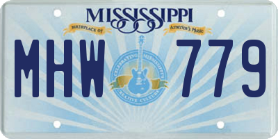 MS license plate MHW779