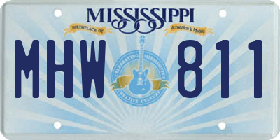MS license plate MHW811