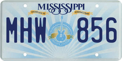 MS license plate MHW856