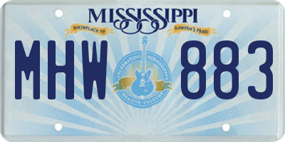 MS license plate MHW883