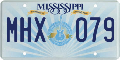 MS license plate MHX079