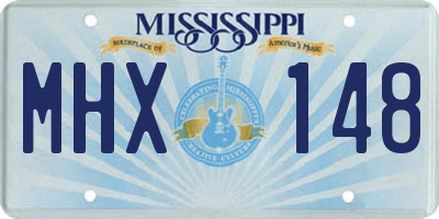 MS license plate MHX148