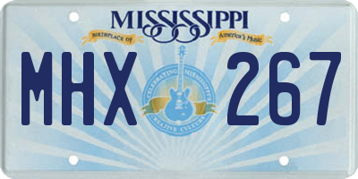MS license plate MHX267