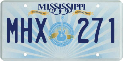 MS license plate MHX271