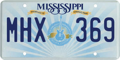 MS license plate MHX369