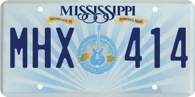MS license plate MHX414