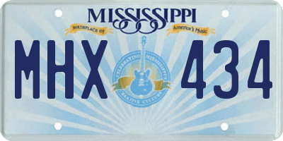MS license plate MHX434