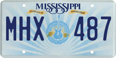 MS license plate MHX487