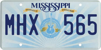 MS license plate MHX565