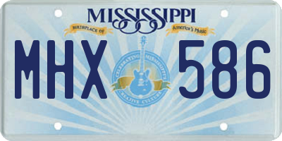 MS license plate MHX586