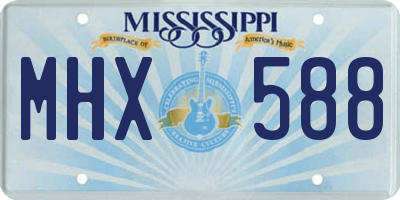 MS license plate MHX588