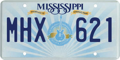 MS license plate MHX621