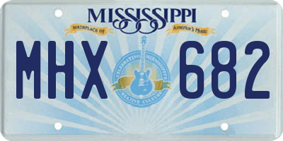 MS license plate MHX682