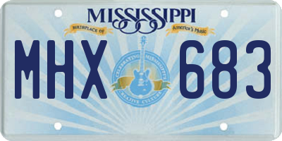 MS license plate MHX683