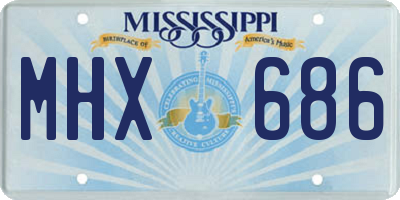 MS license plate MHX686