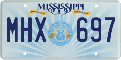 MS license plate MHX697