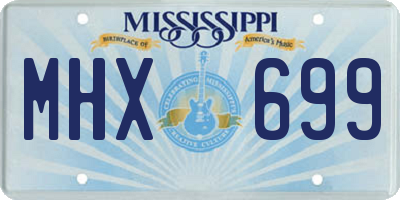 MS license plate MHX699