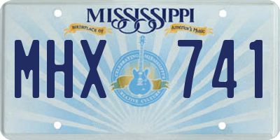 MS license plate MHX741