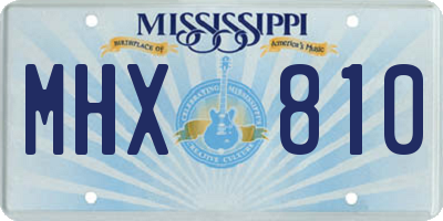 MS license plate MHX810