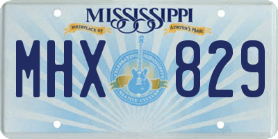 MS license plate MHX829