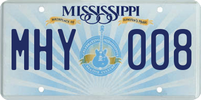 MS license plate MHY008