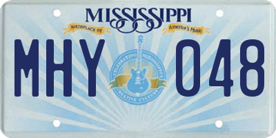 MS license plate MHY048
