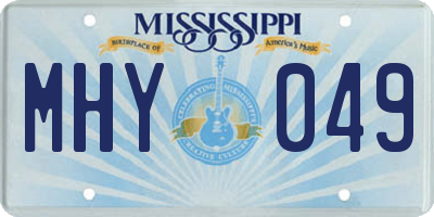 MS license plate MHY049