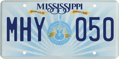 MS license plate MHY050