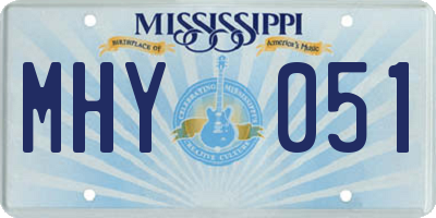 MS license plate MHY051