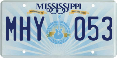 MS license plate MHY053