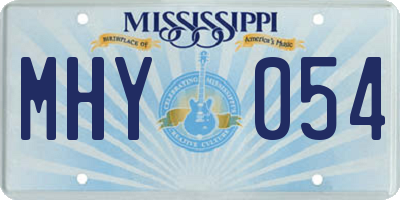 MS license plate MHY054
