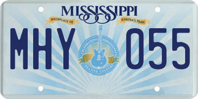 MS license plate MHY055