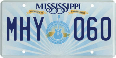 MS license plate MHY060