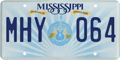 MS license plate MHY064