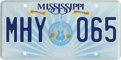 MS license plate MHY065