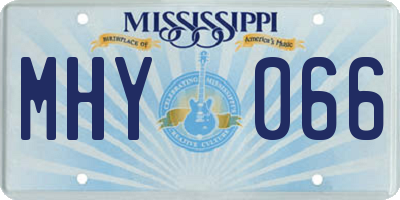 MS license plate MHY066