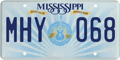 MS license plate MHY068